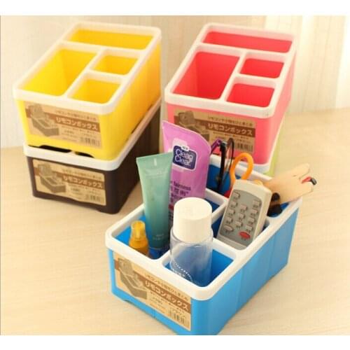 1PC Japanese candy color desktop multipurpose storage box remote controller storage box 18.5x13.8x10cm OK 0059