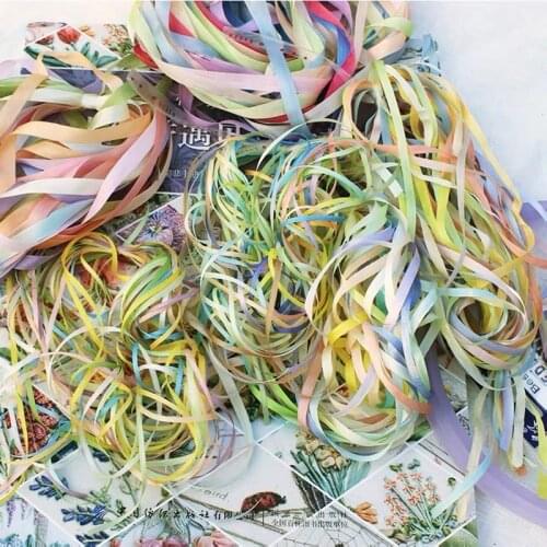 180 solid colors 100% pure silk ribbon Embroidery Ribbons Sewing Handcraft Supplies Thin Taffeta Decoration Ribbon Doll ribbon