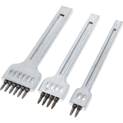 2/4/6 Prong Leather Punches Lacing Stitching Tool For Leathercraft