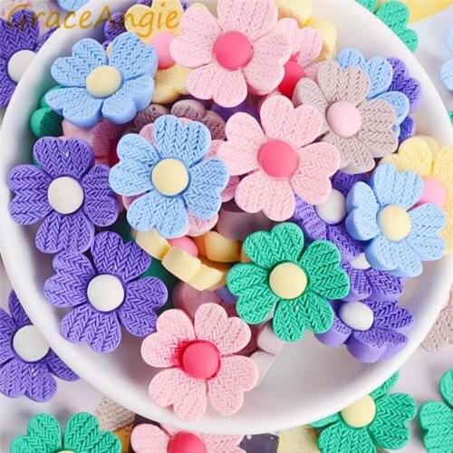 20pcs/lot Resin Flowers Hair Cabochon Pendant Charms Necklace Bracelet Kawaii Jewelry Fine Gifts Crafts Earrings DIY Wholesale