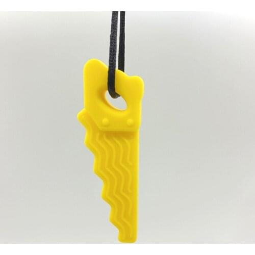 6 Pcs Sensory Chew Necklace Kids Teething Toys Chewing Pendant Silicone Teether 63HE