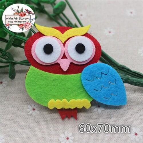6CM Non-woven patches owl Felt Appliques for clothes Sewing Supplies diy craft ornament
