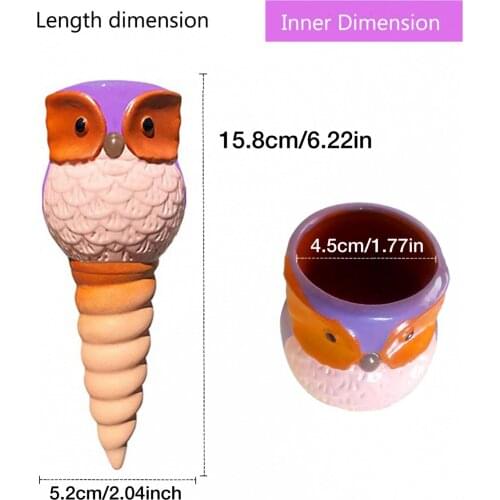 6 Packs Owl Automatic Plant Watering Spikes for Auto Watering Gardening Gift