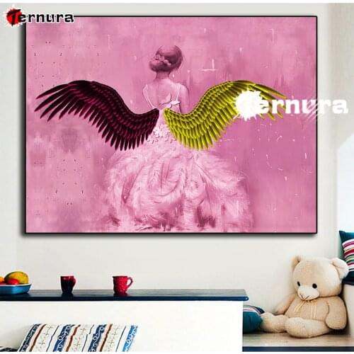 Angel woman wings DIY Diamond Painting Diamond Embroidery Full Round Rhinestone House decoration Cross Stitch Holiday gift