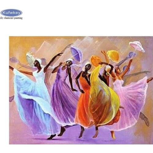 Diamond Embroidery African dance full square Diamond Cross Stitch Kit Unfinished Home Decor painting DIY Diamond Painting Mosaic