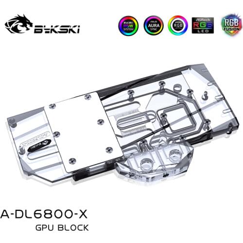 Bykski GPU Water Cooling Block For DATALAND Radeon RX 6800 Serial, Graphics Card Liquid Cooler, A-DL6800-X
