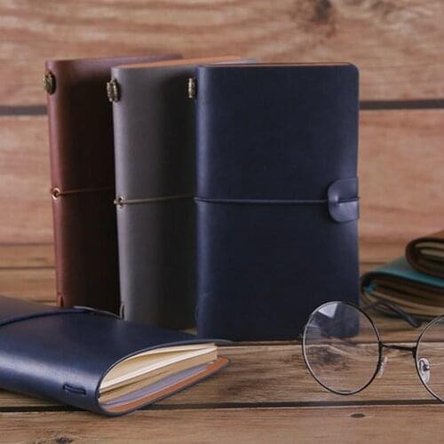 Retro Travelers Notebook A5 PU Leather Journal Book Blank Page Travel Notebooks And Journals