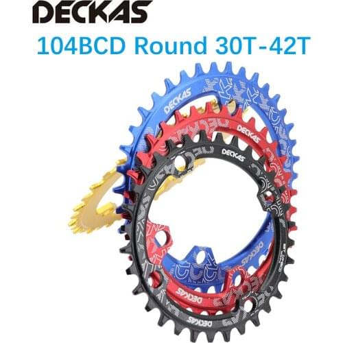 Deckas Round Chainring 104 BCD for shimano 32T 34T 36T 38T tooth MTB bike bicycle chain ring Tooth plate chainwheel 104bcd