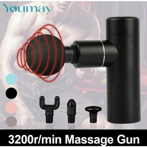 KINGSTAR Mini Massage Gun Deep Muscle Exercising Electric Massager USB Rechargeable Slimming Shaping Fascia Gun for Fitness