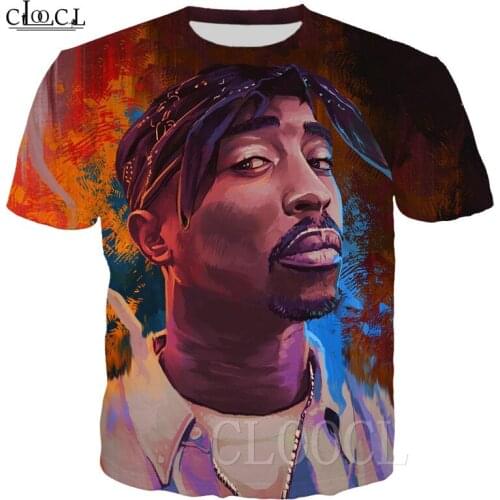 Men Women Summer Harajuku T Shirts Rapper 2Pac Tupac Amaru Shakur 3D Print Hip Hop T-shirts Pullover Casual Tee Shirt Homme