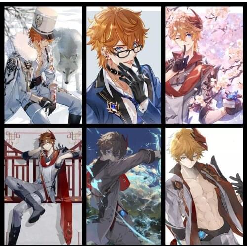 Game Poster Genshin Impact Game Male Characters Dadalia Anime Posters Canvas Painting Wall Poster Wall Art Picture Home Decor