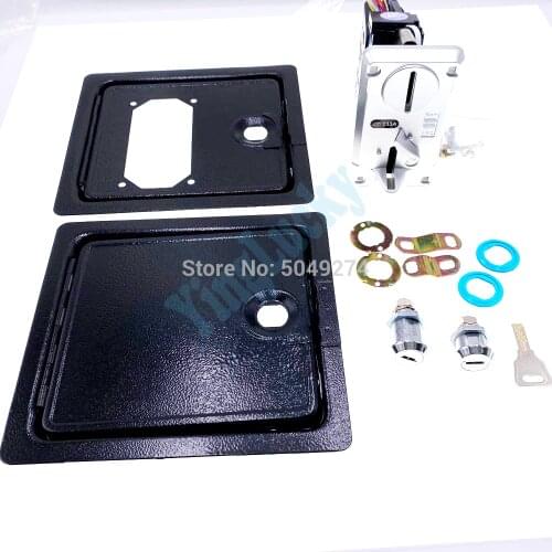 Yinglucky arcade machine kit arcade iron door + coin receiver + lock arcade doll machine accessories