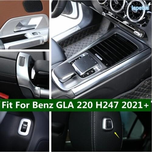 Armrest Box Control / Gear Shift / Head pillow Adjust & Rear Trunk Door Button Cover Trim For Mercedes-Benz GLA 220 H247 2021