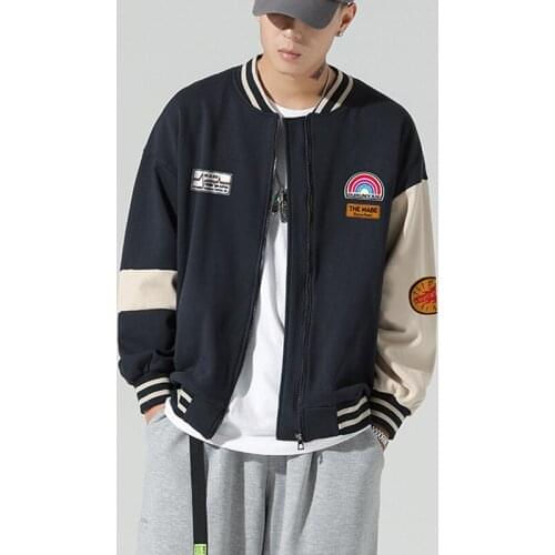 Men jacket new spring autumn sports Outerwear handsome baseball uniform casual boy clothes Streetwear Hip Ho zipper Coats