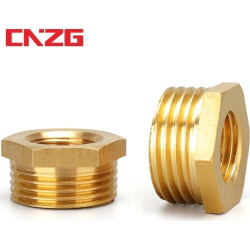 Brass Adapter Fitting BSP Reducing Hexagon Bush Bushing Male to Female Connector Fuel Water Gas Oil 1/8" 1/4" 3/8" 1/2" 3/4" 1"