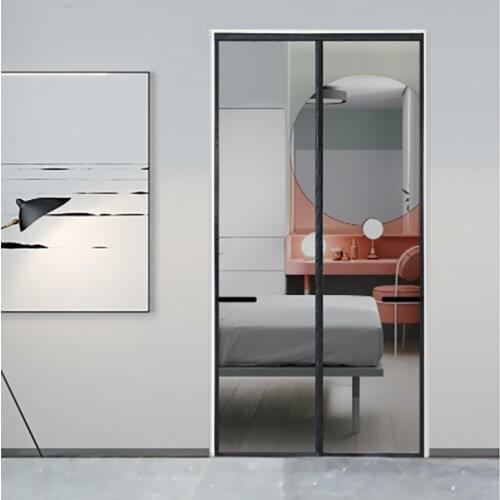 Fiberglass Magnetic Screen Door Curtain Insect Fly Mosquito Curtain Anti Mosquito Net Curtain, Hands-Free Fireproof and Burning