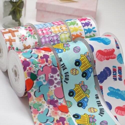 DIY Handmade Materials Printed Grosgrain Ribbon 50 Yard Per Size 51336