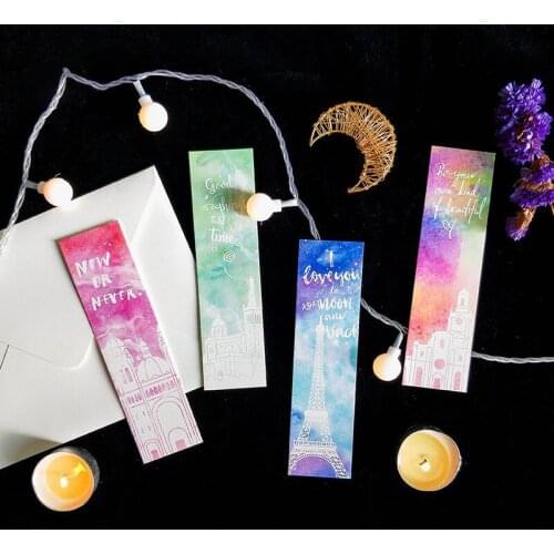 Multi-use 30 pcs city paint by watercolor design Craft Paper Cards as bookmark tag gift Scrapbooking DIY message card