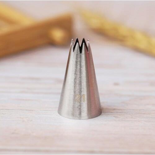 #21 Small Size Open Star Icing Piping Tips Nozzle Cake Decorating Tip Stainless Steel Baking Tools For Cakes Bakeware