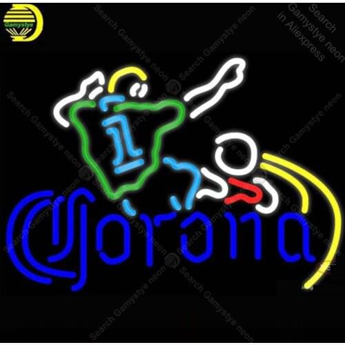 Neon sign For Corona Soccer man Neon Bulb sign store display sport Iconic Handcraft Lamp glass advertise Letrero enseigne lumine