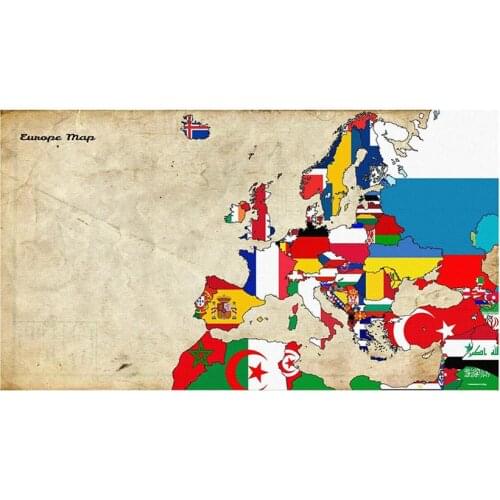 Non-woven Europe Decor Map Home Office School Wall Decor Painting 150x225cm Rectangle Photo Studio Backdrop