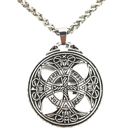 Nostalgia Irish Knot Viking Cross Norse Runes Jewelry Men Necklace Charms Pendants Amulet Talisman Jewlery