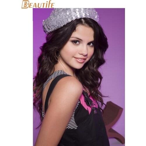 New Arrival selena gomez Poster Cloth Silk Poster Home Decoration Wall Art Fabric Poster Print 30X45cm,40X60cm.50X75cm,60X90cm