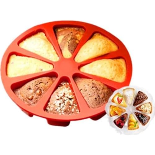 Orange Cake Tool Baking Mold Silicone Cake Mold 8-cavity Orange Pizza Pan