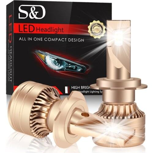 H7 H4 Led Headlight Bulbs Super Bright H11 H3 9005 9006 9012 HB3 HB4 H1 Led Canbus Fog Lights Turbo Led Lamp Lens Car Light