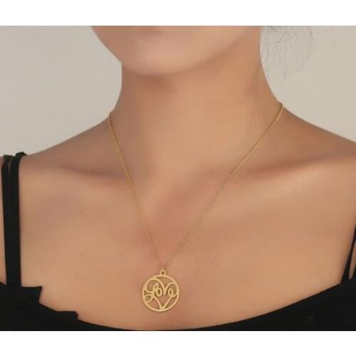 Hollow Linear Heart Coin Necklaces Female Simple Boho Korean Jewelry Minimalism Lovers Charm