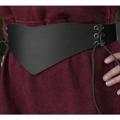 Medieval Elven Cinch Belt Female Viking Pirate Huntress Cosplay Costume Leather Elf Waist Accessory Waistband For Women Larp Kit