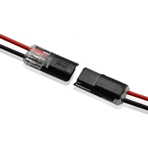 10pcs Two-wire Pluggable Wire Connector Quick Connector Cable Crimping Terminal For Wire Connection 22-20AWG LED Car Connector
