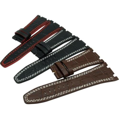 New 28 mm For Audemars 100% Handmade Genuine Leather Handmade Watch Band Strap For AP For Piguet