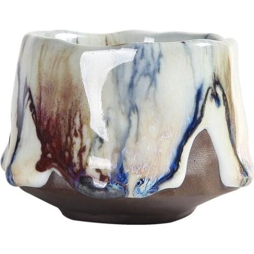 Handmade Tianmu Jianzhan Firewood Ru Kiln Ceramic Tea Master Cup Ru kiln Teacup Single 130ml 160ml