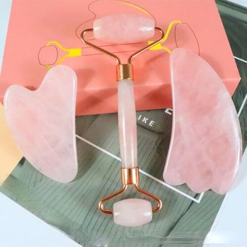 Natural Jade Gua Sha Scraper Board Massage Rose Quartz Jade Guasha Stone For Face Neck Skin Lifting Wrinkle Remover Beauty Care