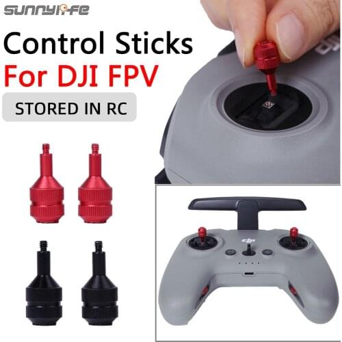 Sunnylife DJI FPV Control Joysticks Aluminum Alloy Storable Thumb Rocker Sticks For DJI FPV Remote Controller 2 Accessories