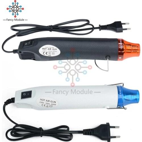 220V DIY Using Heat Gun Electric Power tool hot air 300W temperature Gun with supporting seat Shrink Plastic FIMO dinks DIY EU