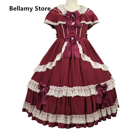 Gorgeous Gothic Lolita Style Grace Lace Group Long Length Skirt 2 Colors