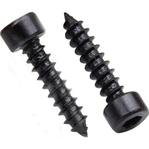 50pcs/lot M2 M2.6 M3 M3.5 M4 Carbon Steel With Black Hexagon Socket Cap Head self tapping screw Model Screws