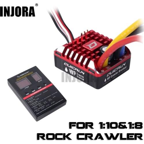 RC Car QUICRUN 1080 80A Waterproof Brushed ESC Speed Controller with Program Card for RC Crawler Traxxas TRX4 Axial SCX10 90046