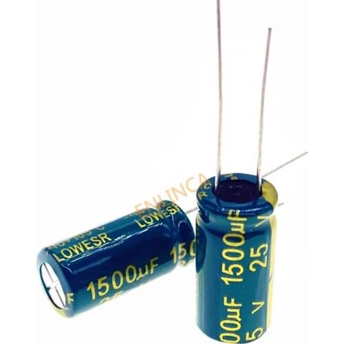25V 1500UF 10*20 High Frequency Low Impedance Aluminum Electrolytic Capacitor 1500uf 25v 20