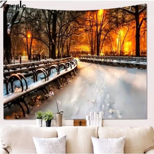 Zeegle Tapestry Wall Carpet Forests Path Pattern Mandala Wall Hanging Cactus Tapestry 3D Art Carpet Blanket Yoga Mat Home Decor