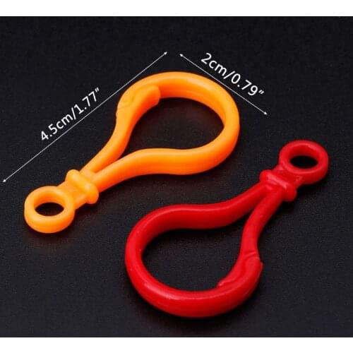 100pcs Plastic Colorful Lamp Shape Buckle Snap Hook Lobster Clasp DIY Needlework Luggage Sewing Handmade Bag Purse Toy Doll Tool