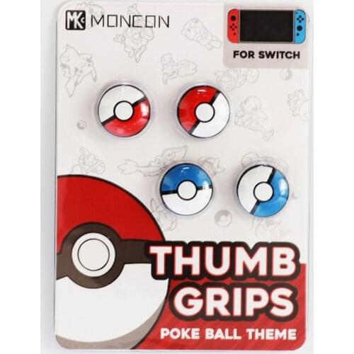 4pcs Silicone button cap mobile joystick thumb grip For Nintend Switch Pokeball Controller Thumb Grips buttons cap accessories