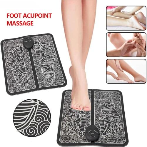 6Modes Foot Massager Pulse Electric Tens Foot Massager Mat Battery Wireless Improve Blood Circulation Relieve Ache Pain Foot Spa