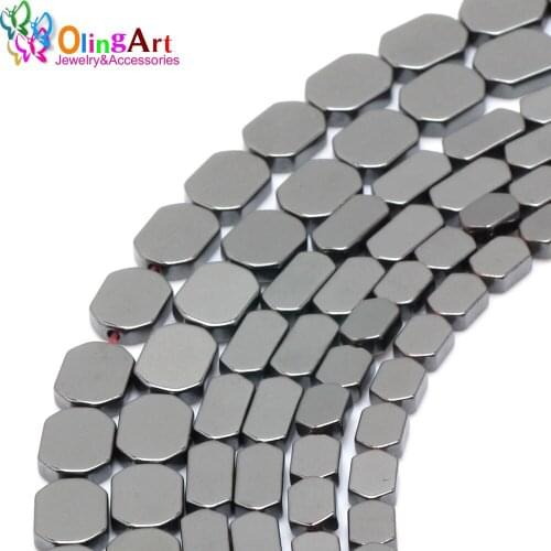 AAA 4/6/8mm Hexagonal Natural Hematite Stone Loose Beads For Jewelry Making Handmade DIY Bracelet Necklace 70/50PCS