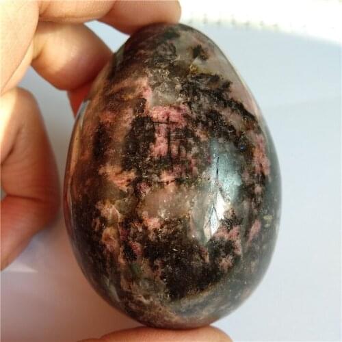 DHX SW big high quality beautiful natural rhodonite egg reiki healing crystal orletz rose stone yoni egg remove negative energy