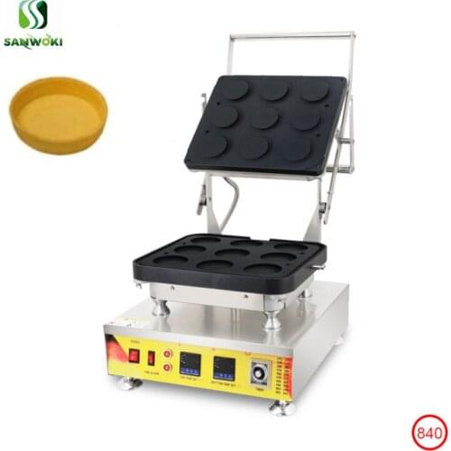 Electric round shape waffle cup forming machine eggtart shell maker machine tartlet moulding machine ice cream waffle cone mold