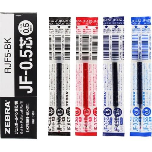 Zebra JF-0.5 Gel Pen Ink Refill Black Blue Red Gel Ink Papelaria Caneta Gel for JJH15/JJS15/JJ15 Student Teacher School Supplies