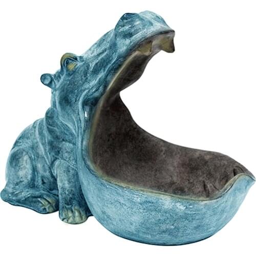 Hippopotamus Decor Hippo Sculptures Animal Figurines Statues Gift Present Home Decor